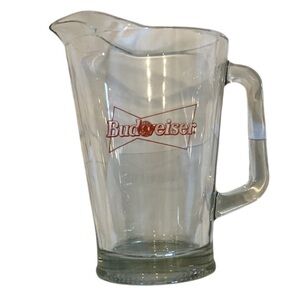 Budweiser Bow Tie Logo Heavy Duty Glass Pitcher